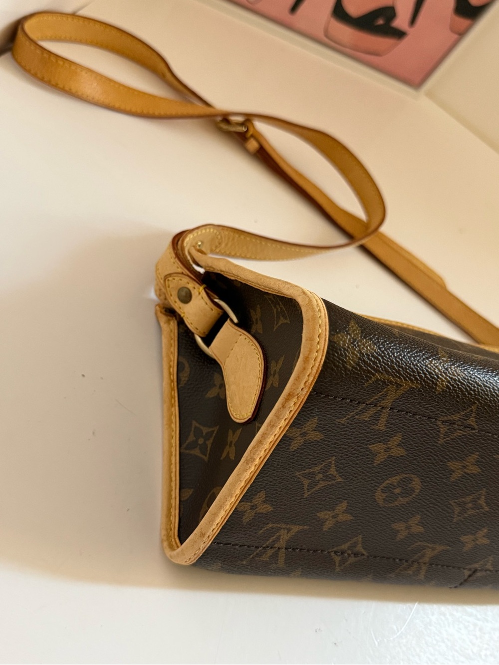 Louis Vuitton Brown & Tan Monogram Crossbody Bag with COA - Picture 9 of 17
